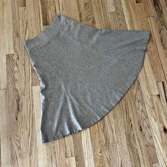 vtg 80s wool‎ midi skirt flared retro rodeo western beige neutral minimalist 9 - Picture 8 of 8